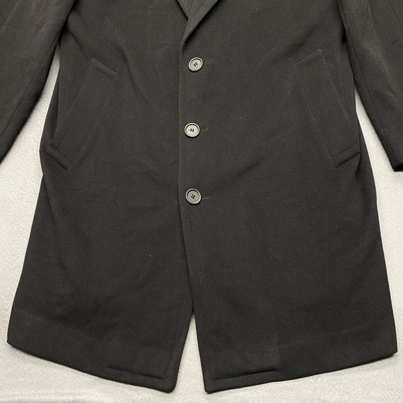 Giorgio Armani Mens Black Virgin Wool Cashmere Blend Overcoat Made in Italy 42R - Picture 5 of 16